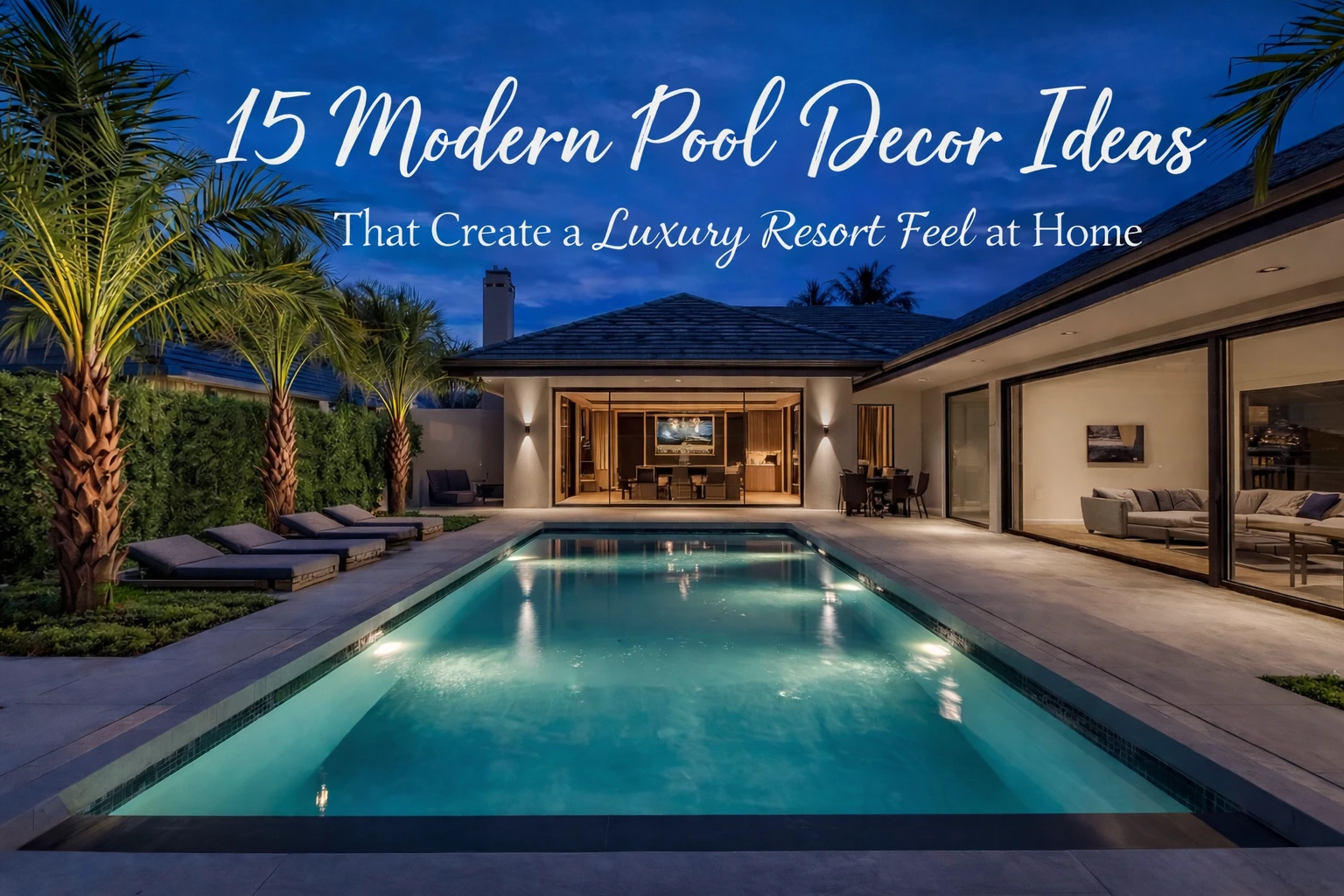 15 Modern Pool Decor Ideas To create Luxury Resort Feel at Home | Home ...