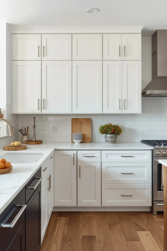 Floor-to-ceiling kitchen cabinets
