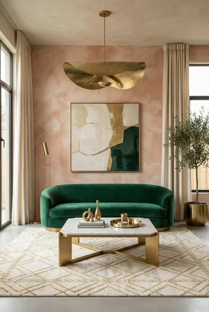 Limewash textured paint wall
