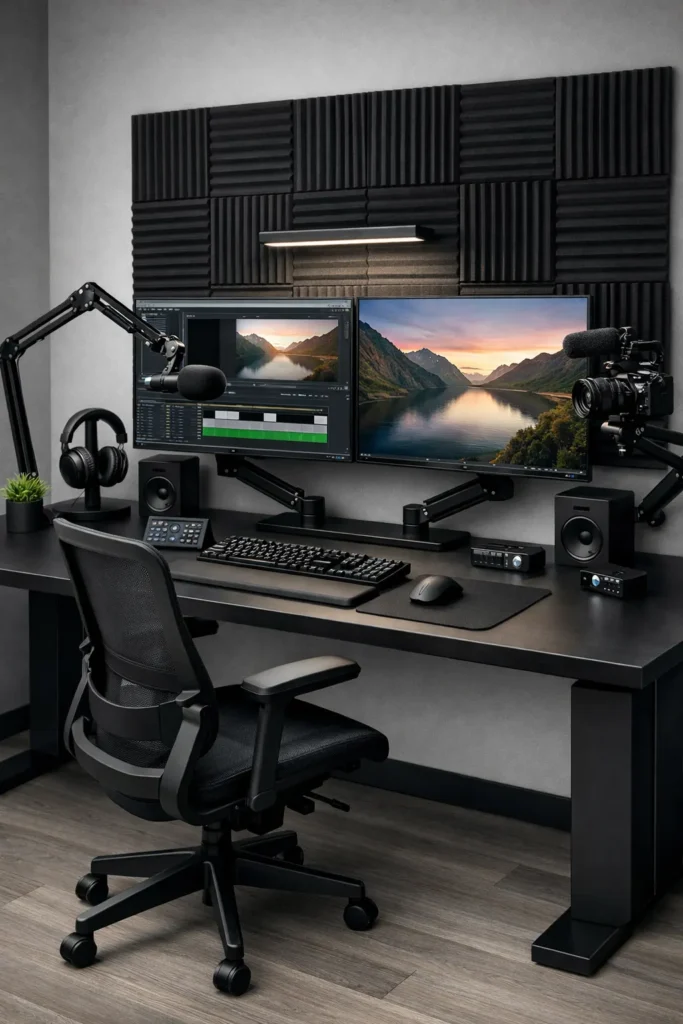 Creator multi-screen desk setup