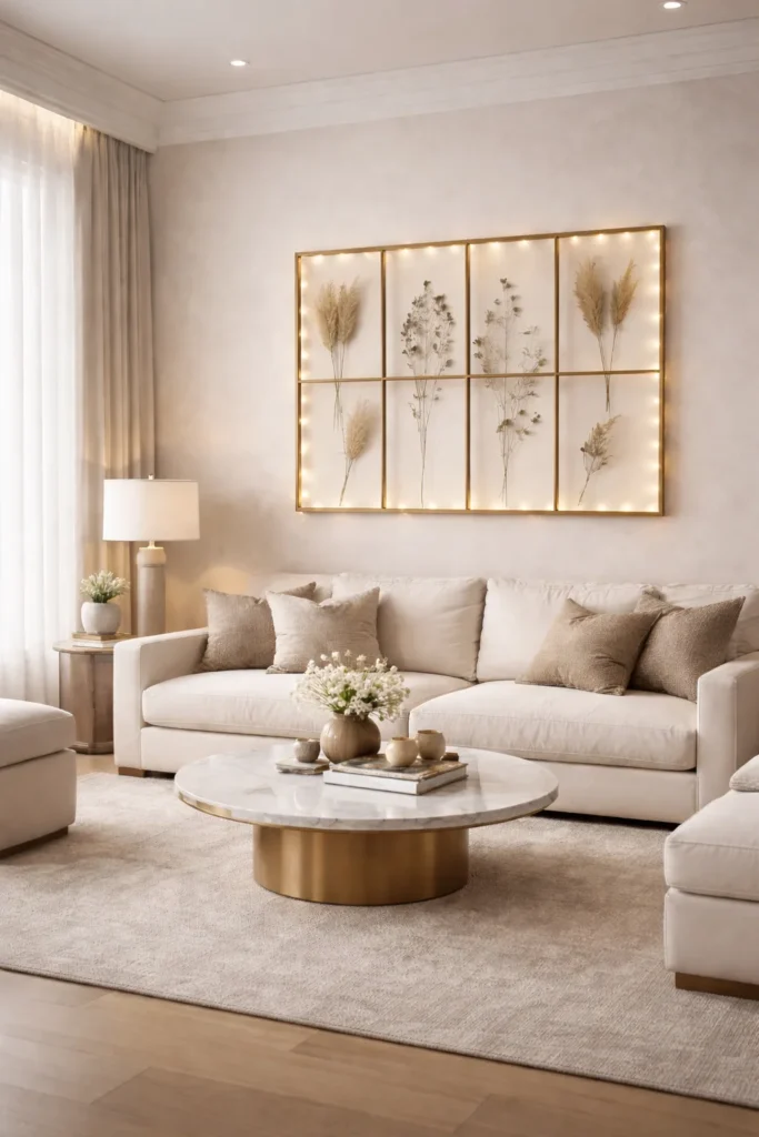 Salvaged window frame wall decor
