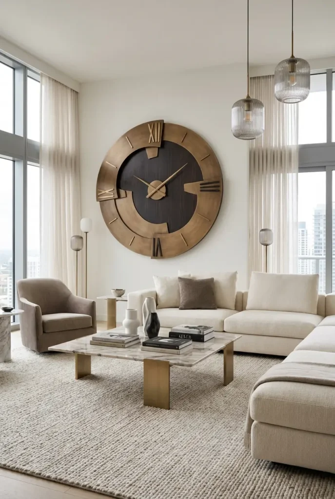 Oversized decorative wall clock
