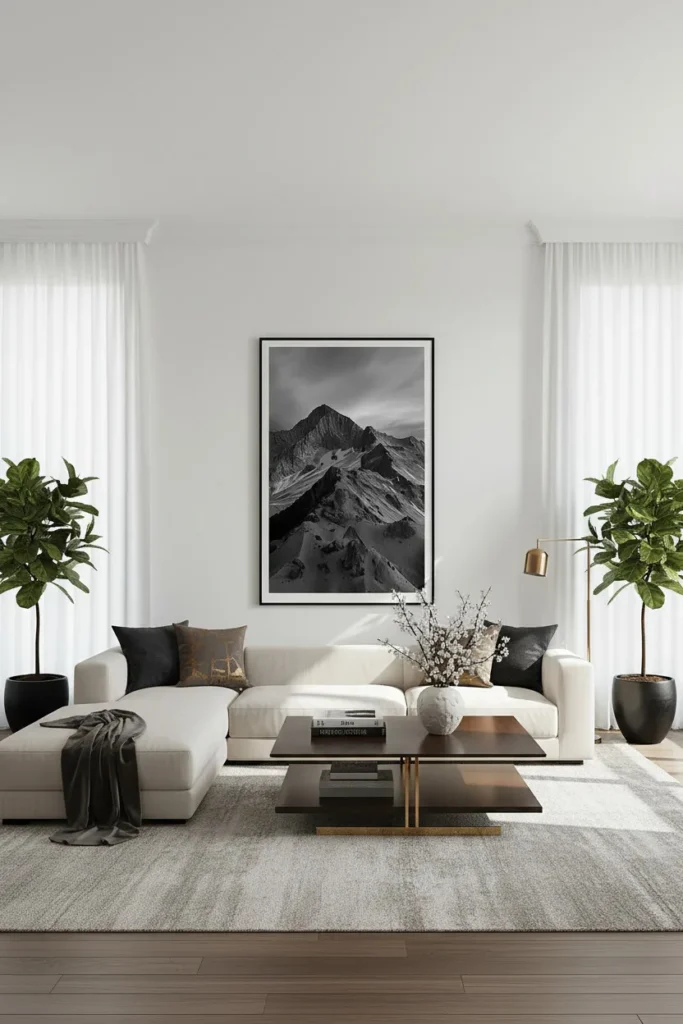 Single large print on wall
