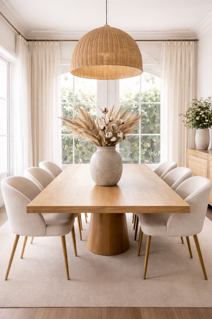 Ceramic vase with dried branches