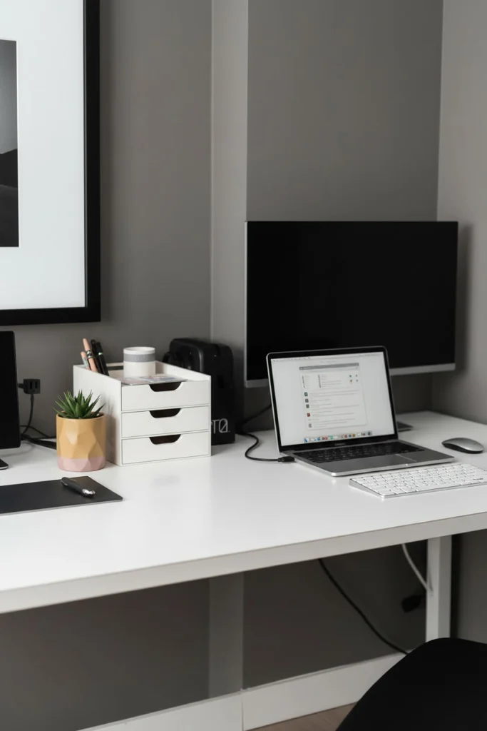 Stacked vertical desk trays