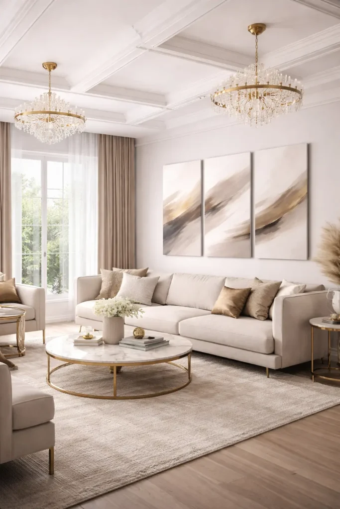 Three matching abstract canvas set
