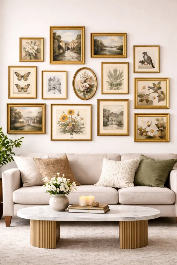 Thrift store gallery wall
