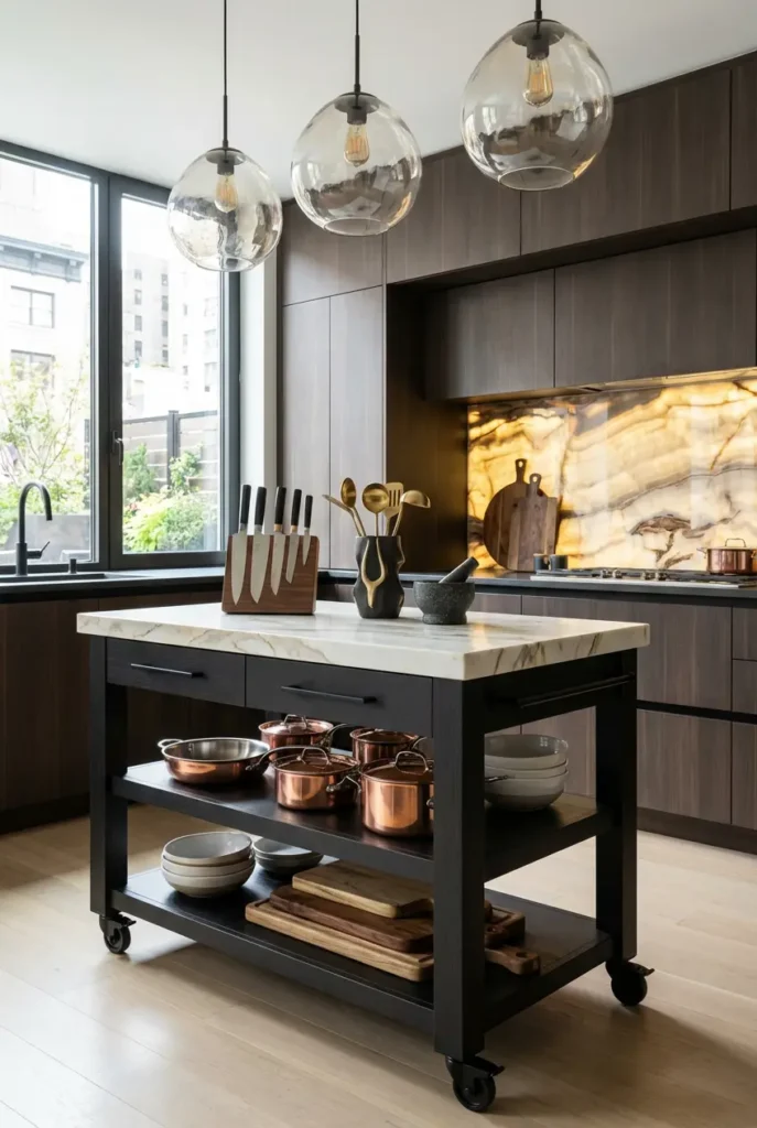 Small rolling kitchen island
