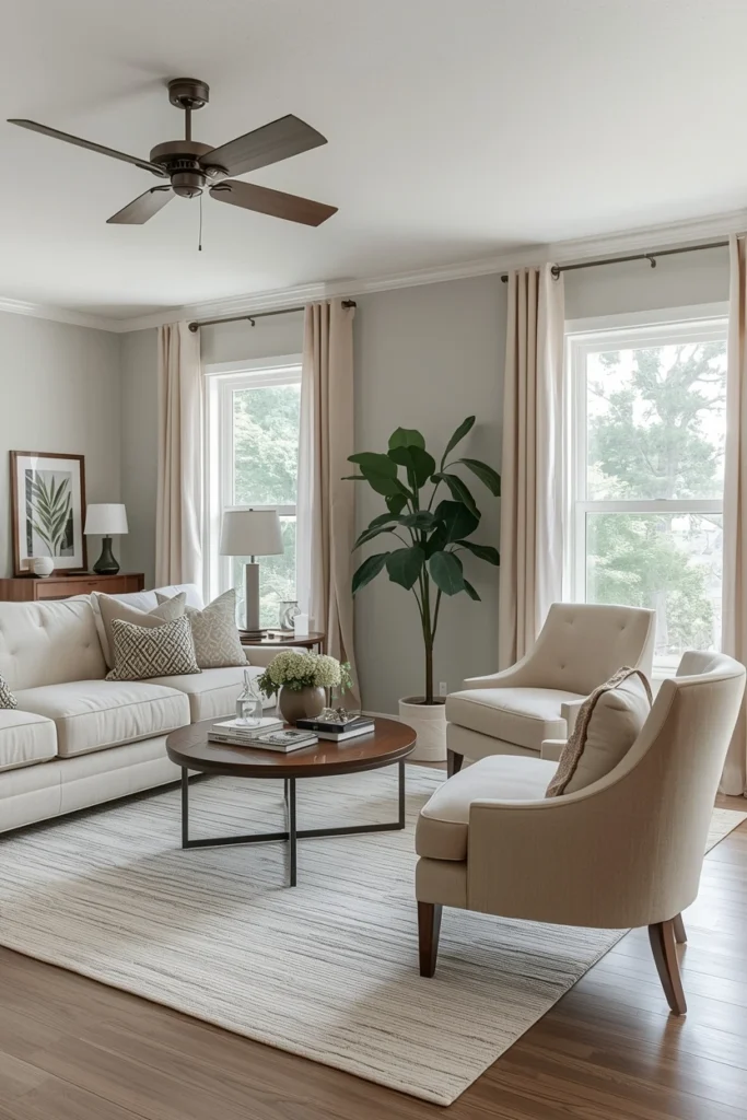 Round coffee table living room