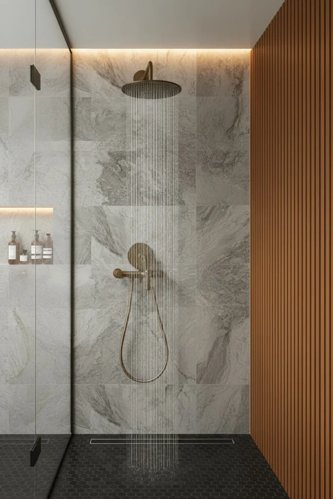 Fixed temperature shower valve with dual water controls
