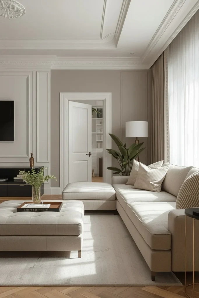 Ottoman with storage lid keeping a room tidy