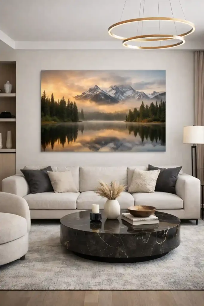 Large art print on wall
