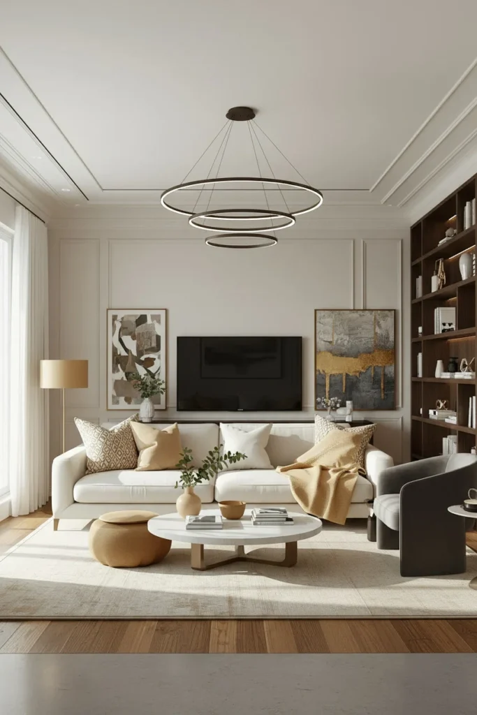 Light warm wall colors making a room look bigger