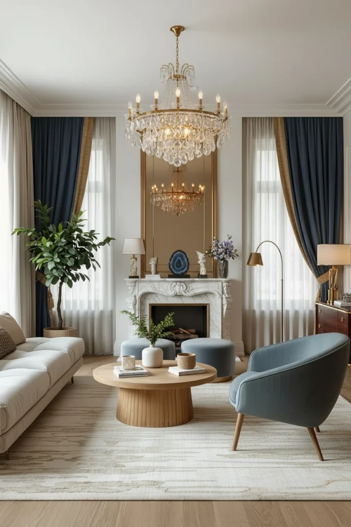 Minimalist Japandi style room with earthy tones