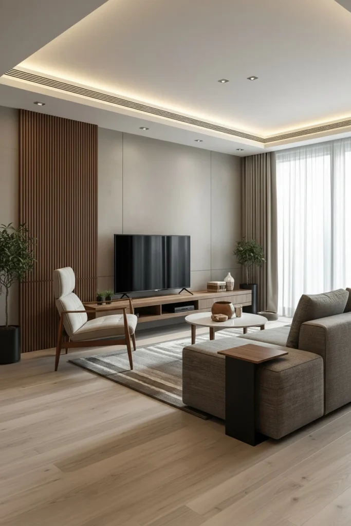 Low TV media unit living room