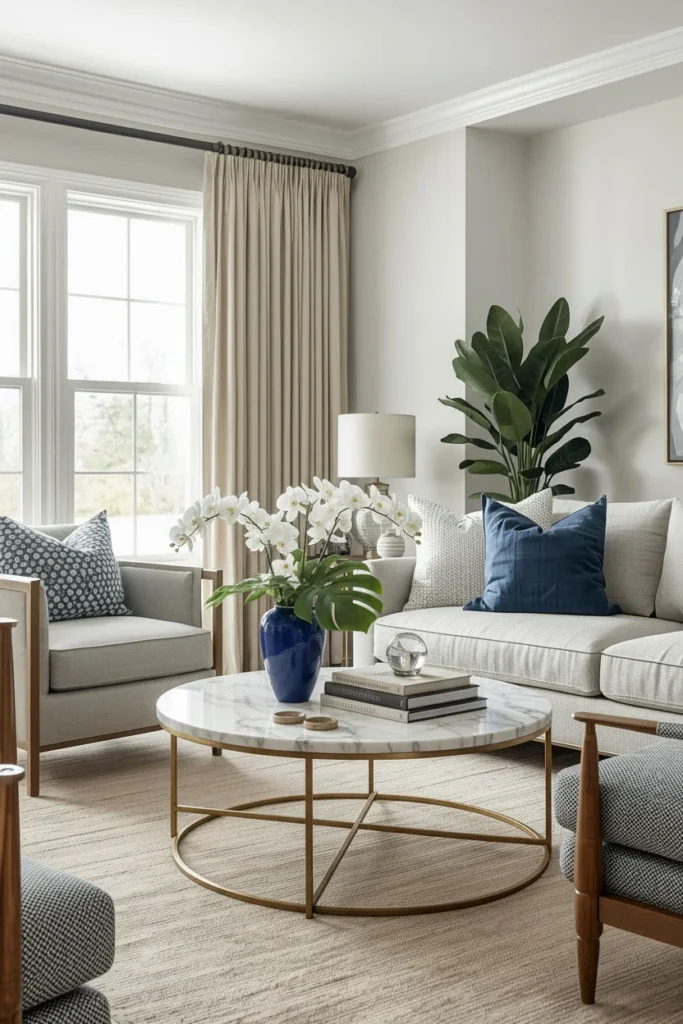 Simple oval coffee table