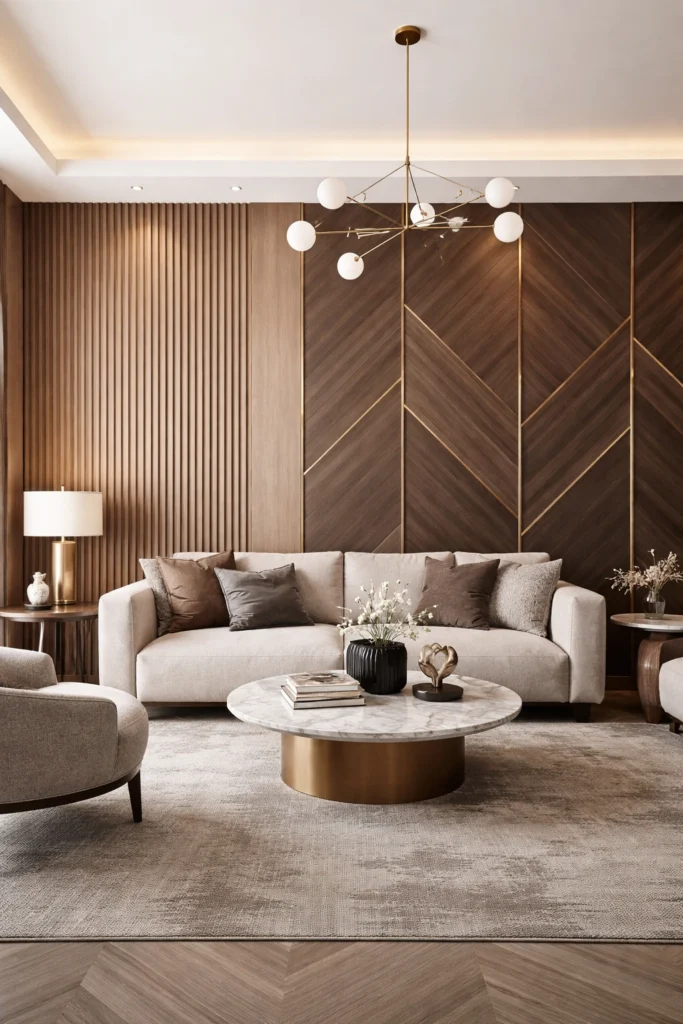 Two panel styles create depth and character on walls.