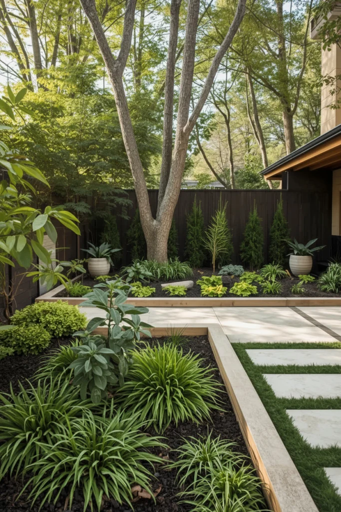 The same border plant lines every backyard edge.