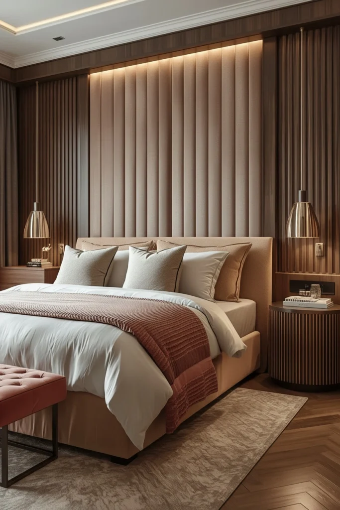 A fully wrapped fabric bed looks smooth and completely refined.