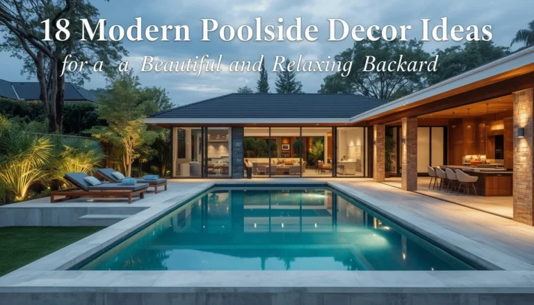 Modern poolside decor ideas for beautiful backyard