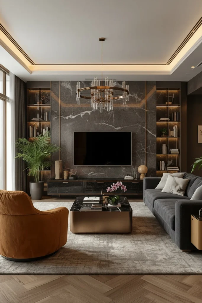 Clutter-free small living room after removing unused furniture piece.
