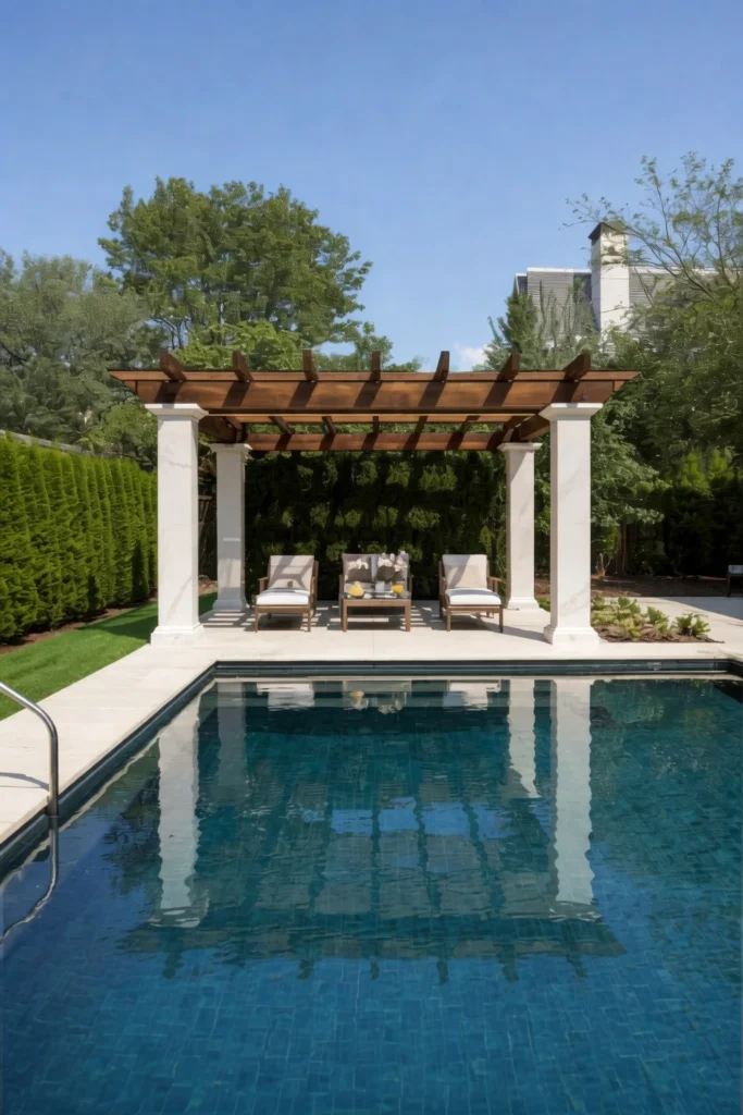 Minimalist pool design with clean open elegant space