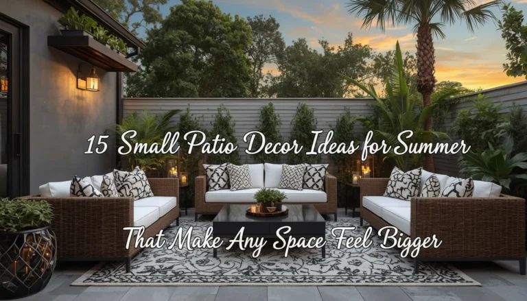 Stylish small patio decor ideas for summer outdoor space