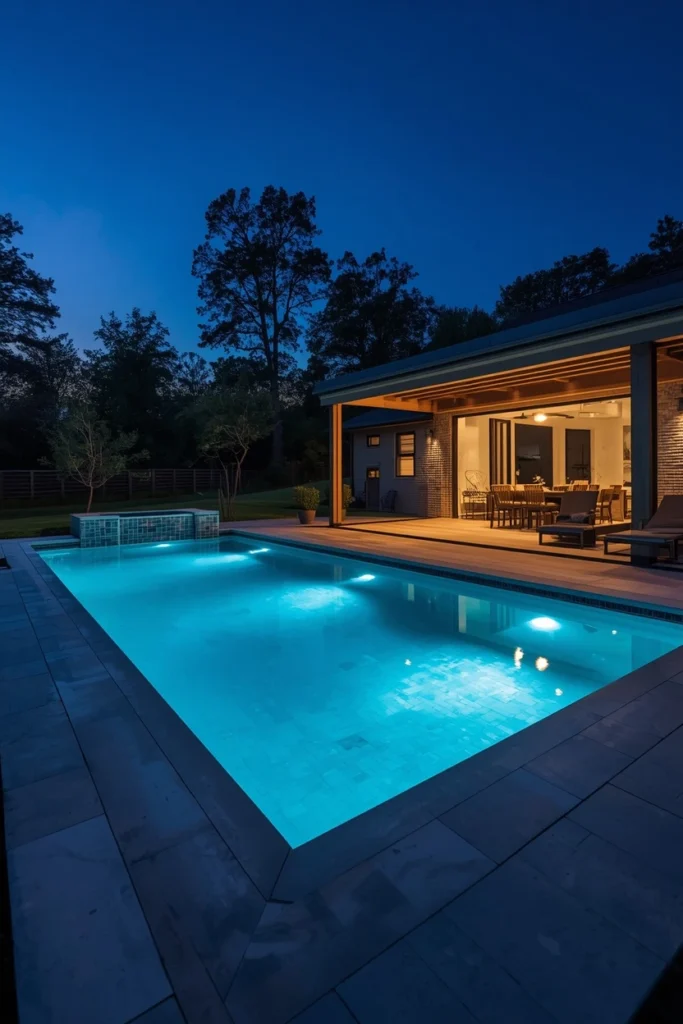 Smart pool system with automated lights and controls