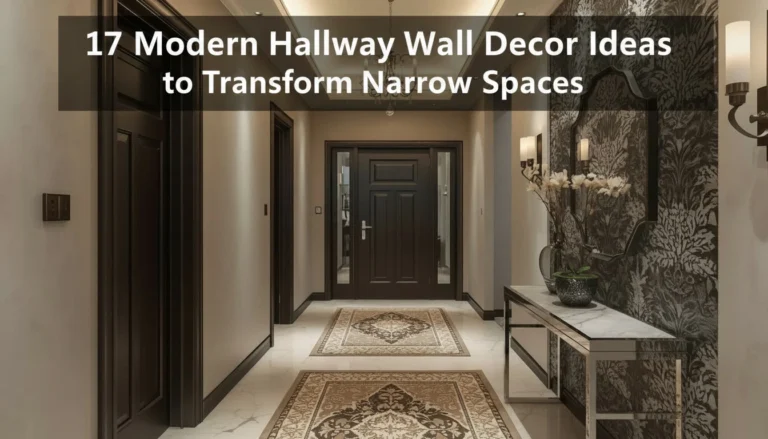 Modern hallway with stylish wall decor ideas