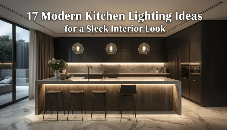 Bright modern kitchen with stylish lighting design.